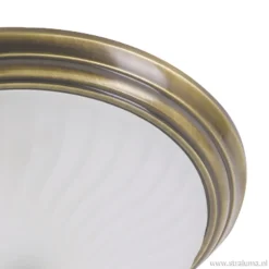 klassieke plafonnière Brons/glas></noscript>Straluma Discount