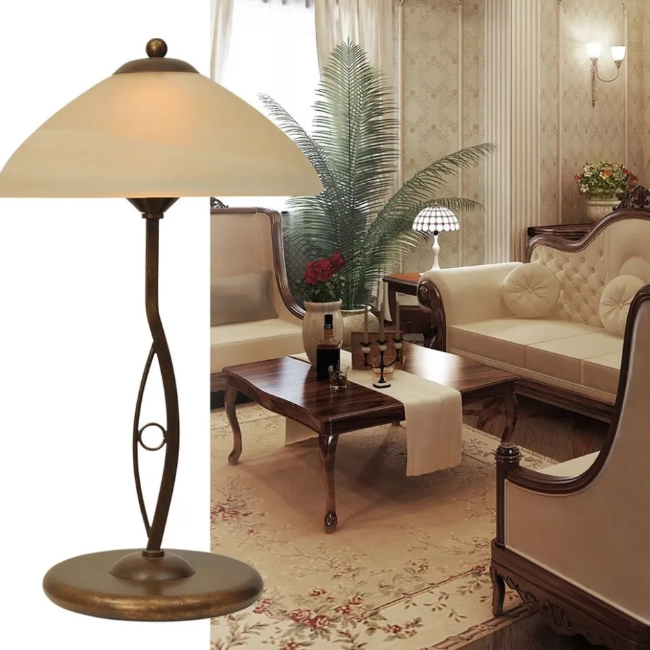 Klassieke tafellamp Bolzano bruin>Straluma Discount