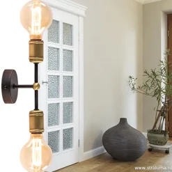 Klassieke wandlamp zwart-antiek brons></noscript>Straluma Online