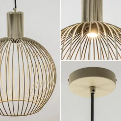 kleine draad hanglamp mat zand met zwart><noscript><img width=