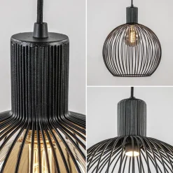 Kleine draad hanglamp mat zwart 30 cm><noscript><img width=