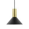 Kleine hanglamp driehoek zwart met brons>Straluma New