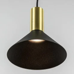 Kleine hanglamp driehoek zwart met brons></noscript>Straluma New