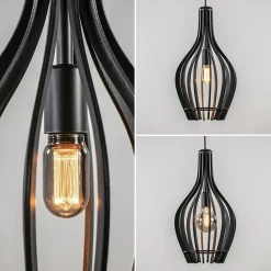 Kleine hanglamp kegel houten lamellen zwart></noscript>Straluma Clearance