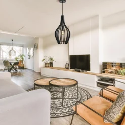 Kleine hanglamp kegel houten lamellen zwart></noscript>Straluma Clearance