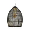 Kleine hanglamp Meya zwart met goud draad>Straluma Outlet