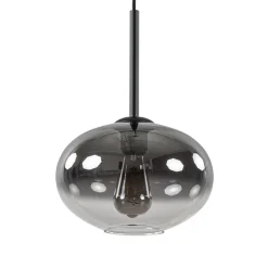 Kleine hanglamp smoke glas gradient met zwart>Straluma Discount