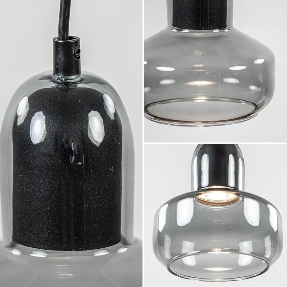 Kleine hanglamp smoke glas inclusief LED GU10>Straluma Outlet