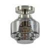 Kleine plafondlamp hal/toilet met smokey glazen kap>Straluma Online
