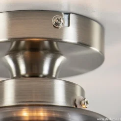 Kleine plafondlamp hal/toilet met smokey glazen kap></noscript>Straluma Online