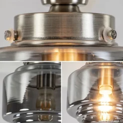 Kleine plafondlamp hal/toilet met smokey glazen kap></noscript>Straluma Online