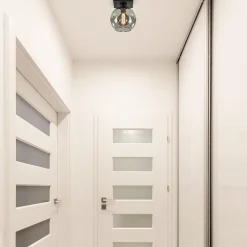 Kleine plafondlamp zwart met smoke glas 20 cm></noscript>Straluma Hot