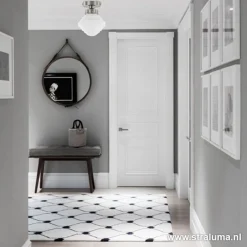 Kleine plafonnière staal met wit glas></noscript>Straluma Hot