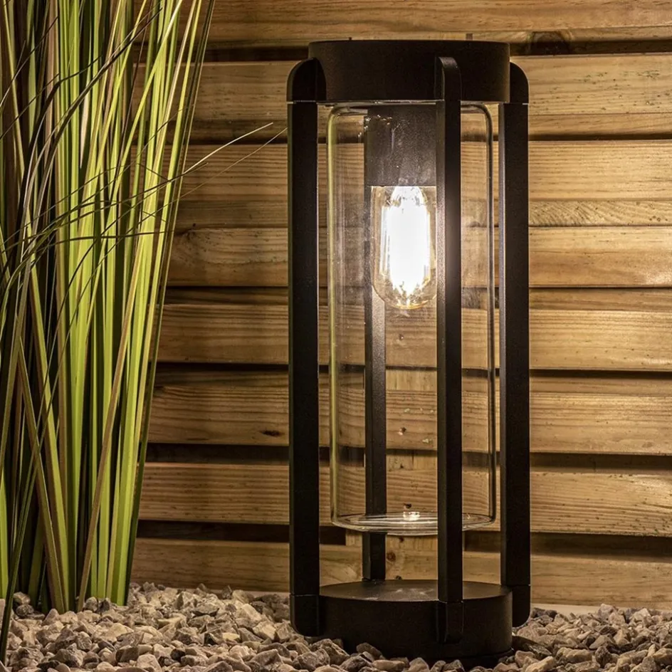 Kleine staande buitenlamp mat zwart IP44>Straluma New