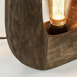 Kleine tafellamp Kelafo hout chocolade bruin></noscript>Straluma Clearance