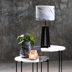 Kleine tafellamp Miley mat zwart exclusief kap><noscript><img width=