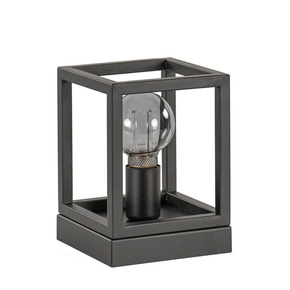 Kleine tafellamp vierkant frame zwart>Straluma Hot