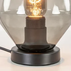 Kleine tafellamp zwart met smoke glas><noscript><img width=