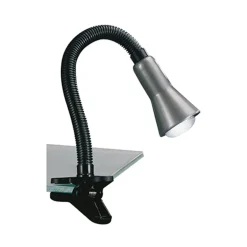 Klemplamp bureau/tafel zwart zilvergrijs>Straluma Online