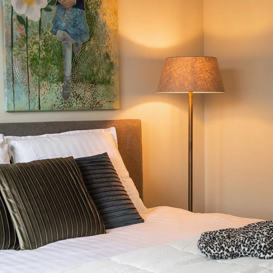 Lampenkap vlas linnen donker warm omgeslagen>Straluma Best