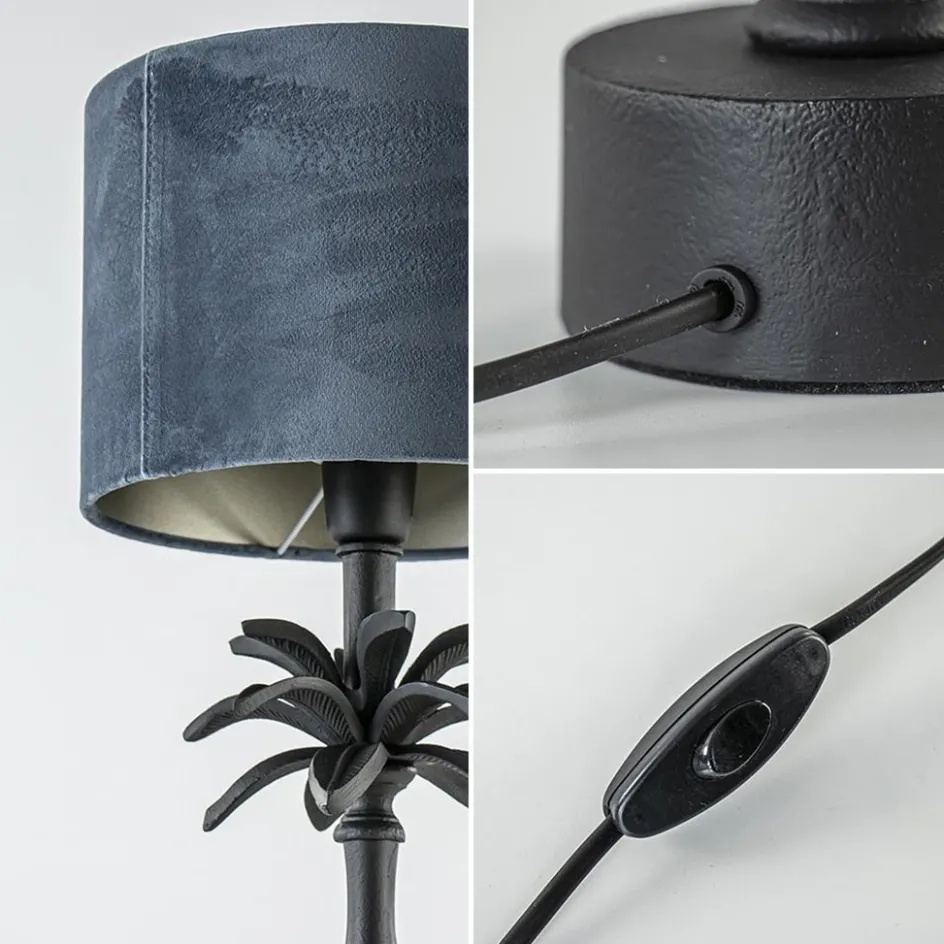 L&L lampvoet Armata mat zwarte palmboom>Straluma