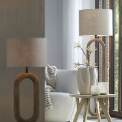 Lampvoet / vloerlamp Paceco hout naturel><noscript><img width=