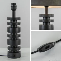 Lampvoet Desley zwart EXCL.KAP><noscript><img width=