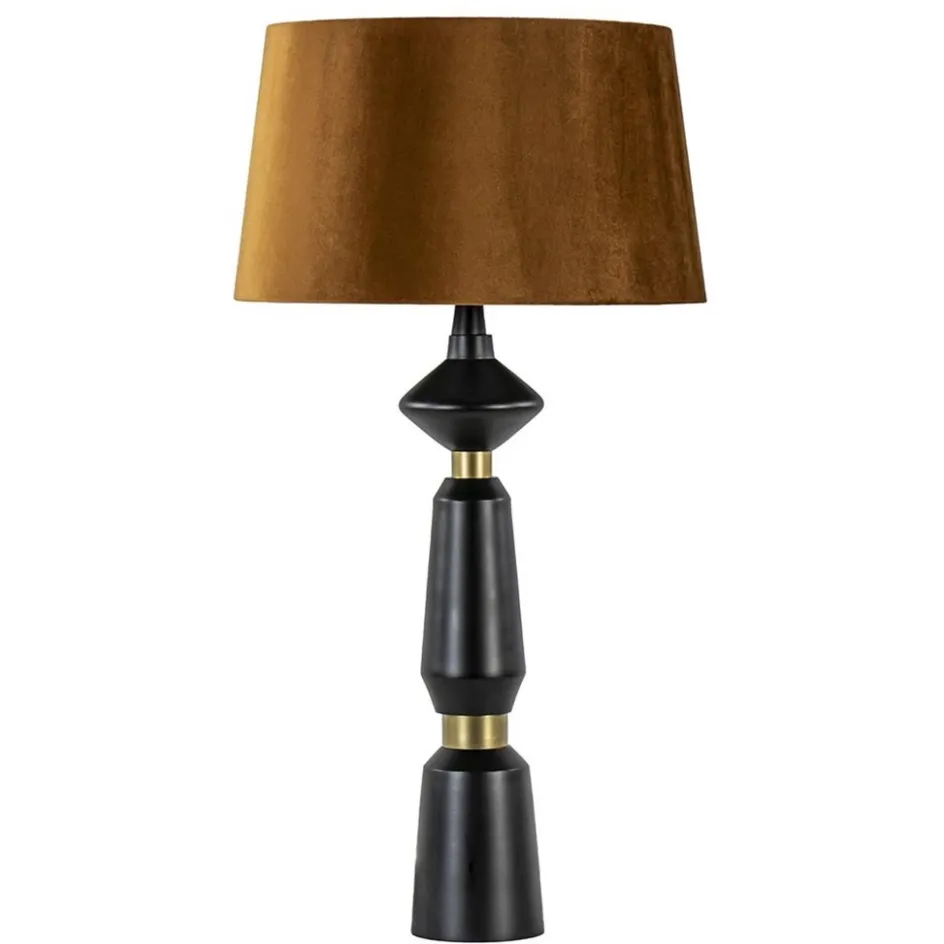 Lampvoet Ilvar mat zwart + antiek brons>Straluma Online