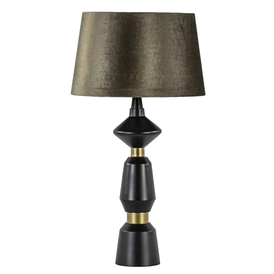 Lampvoet Ilvar zwart/mat goud z/kap>Straluma New