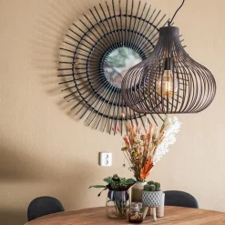 Landelijke draadlamp-hanglamp bruin 48cm></noscript>Straluma Sale