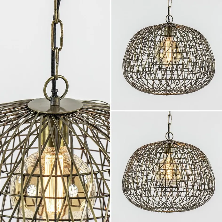 Landelijke hanglamp Alwina antiek brons L&L>Straluma New