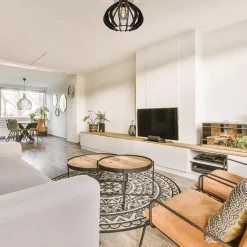 Landelijke plafondlamp hout mat zwart></noscript>Straluma Sale