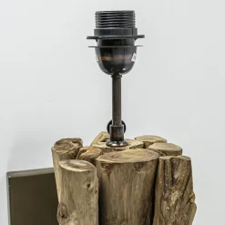 Landelijke wandlamp Bluma hout exclusief kap></noscript>Straluma Hot