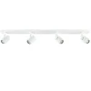 Langwerpige 4-lichts opbouwspot mat wit GU10>Straluma Online