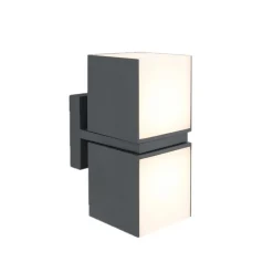 LED buitenlamp dubbele kubus draaibaar grijs IP54>Straluma Discount