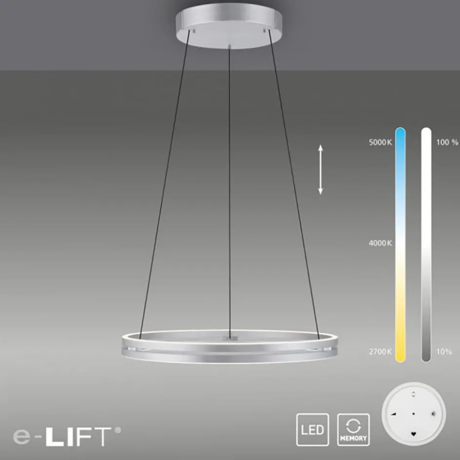 LED hanglamp aluminium met E-Lift functie>Straluma Outlet