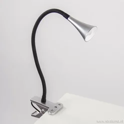 LED klemlamp/klemspot zwart met zilver></noscript>Straluma Online