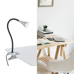 LED klemlamp/klemspot zwart met zilver></noscript>Straluma Online