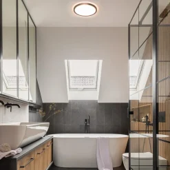 LED plafondlamp met 3 licht opties zwart rond><noscript><img width=