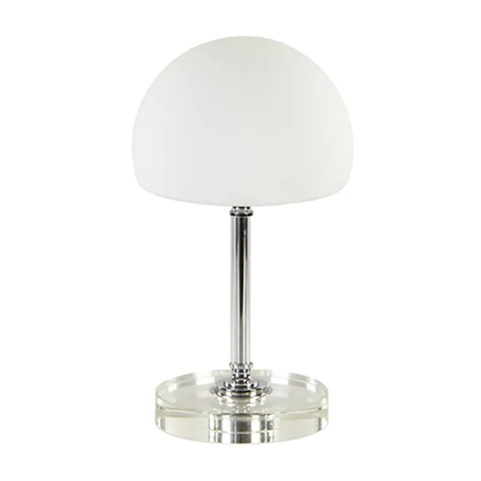 LED tafellamp chroom/opaal glas dimbaar>Straluma Best