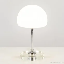 LED tafellamp chroom/opaal glas dimbaar>Straluma Best