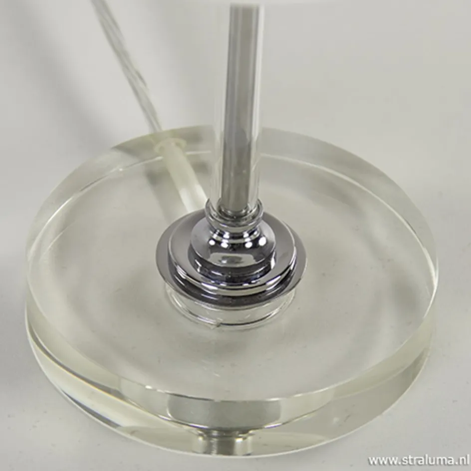 LED tafellamp chroom/opaal glas dimbaar>Straluma Best