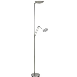 LED uplighter met verstelbare leesarm nikkel>Straluma Clearance