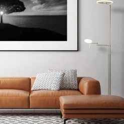 LED vloerlamp staal met uplighter en helder glas></noscript>Straluma New