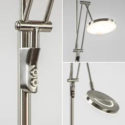 LED vloerlamp staal met uplighter en leeslamp></noscript>Straluma Outlet