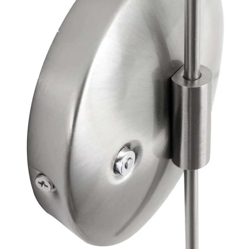 LED wandlamp staal met glas inclusief snoer>Straluma Online