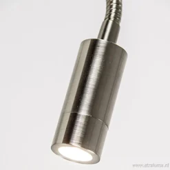 LED wandlamp/bedlamp flexibel staal></noscript>Straluma
