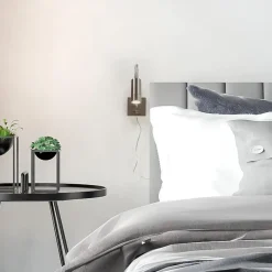 LED wandlamp/bedlamp flexibel staal></noscript>Straluma