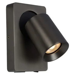 LED wandspot zwart staal met USB aansluiting>Straluma Discount