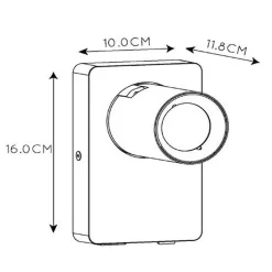 LED wandspot zwart staal met USB aansluiting><noscript><img width=